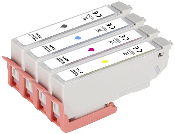 Produktbild: Renkforce Druckerpatrone ersetzt Epson 33XL, T3351, T3361, T3362, T3363, T3364 Kompatibel Kombi-Pack Photo Schwarz, Cyan, Magenta, Gelb RF-5706062