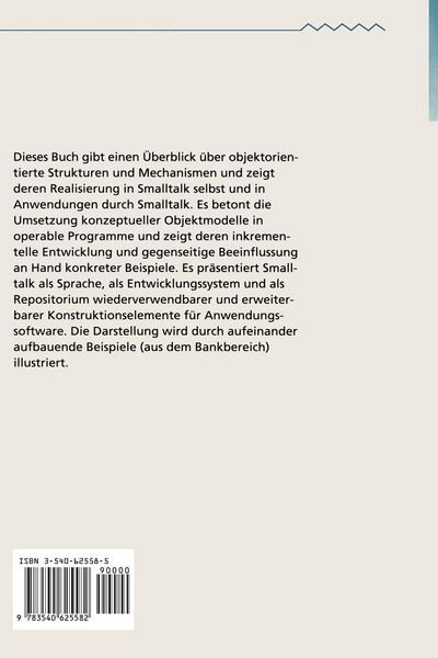 Produktbild: Objektorientierte Softwareentwicklung mit Smalltalk