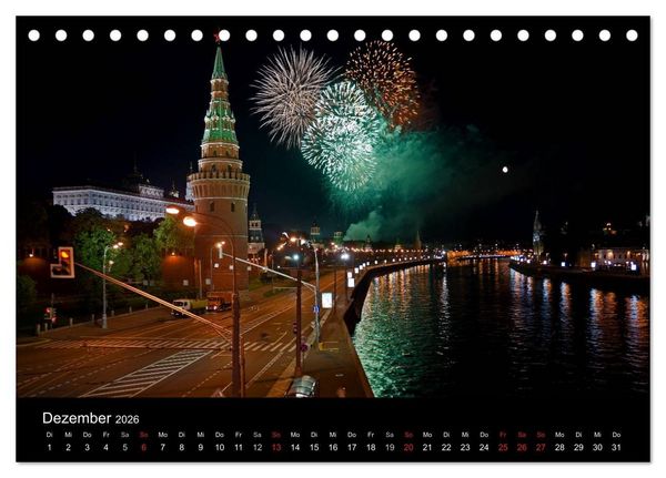 Produktbild: Moskau - Moscow (Tischkalender 2026 DIN A5 quer), CALVENDO Monatskalender