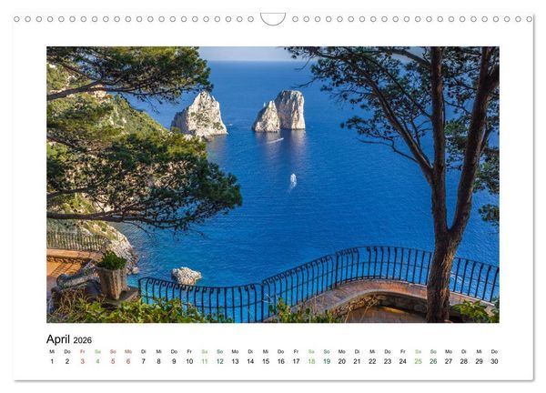 Produktbild: Sehnsuchtsinseln Capri und Ischia (Wandkalender 2026 DIN A3 quer), CALVENDO Monatskalender