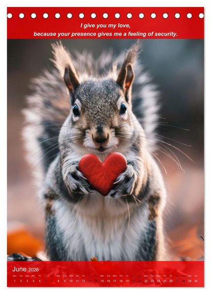 Produktbild: I'll give you my love (Desk Calendar 2026 DIN A5 portrait), CALVENDO 12 Month DeskCalendar