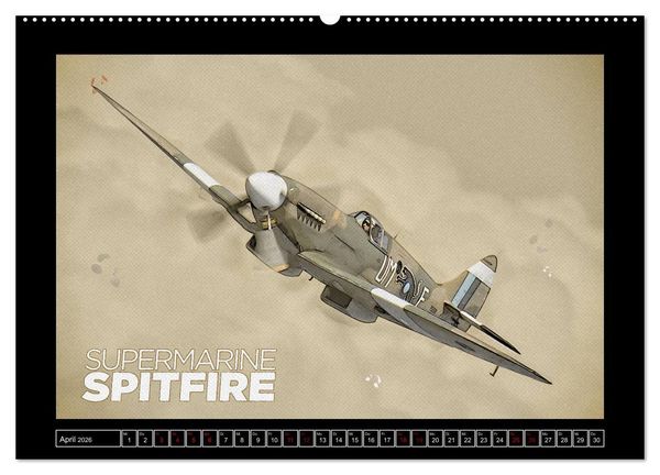 Produktbild: Aero Action Art - Luftfahrt Kunst (hochwertiger Premium Wandkalender 2026 DIN A2 quer), Kunstdruck in Hochglanz