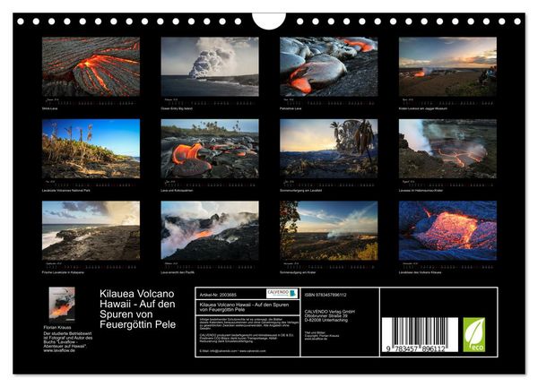 Produktbild: Kilauea Volcano Hawaii - Auf den Spuren von Feuerg&ouml;ttin Pele (Wandkalender 2026 DIN A4 quer), CALVENDO Monatskalender