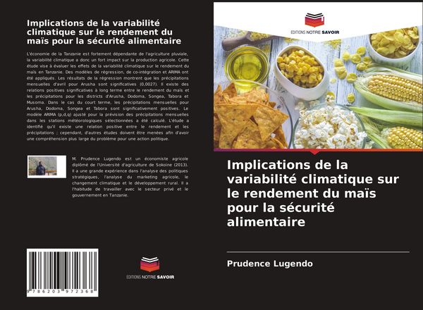 Produktbild: Implications de la variabilit&eacute; climatique sur le rendement du ma&iuml;s pour la s&eacute;curit&eacute; alimentaire