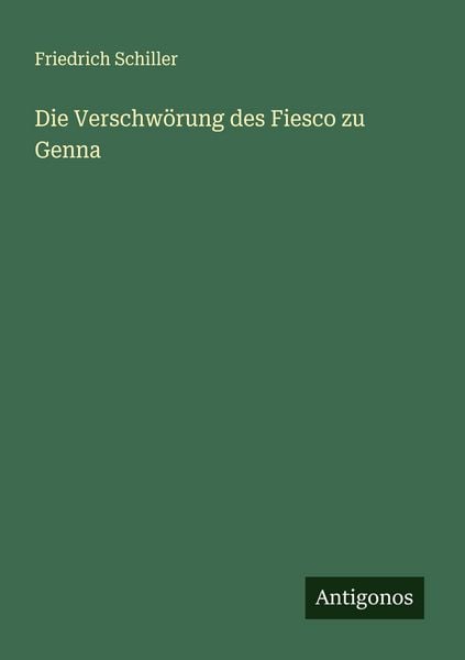 Produktbild: Die Verschw&ouml;rung des Fiesco zu Genna