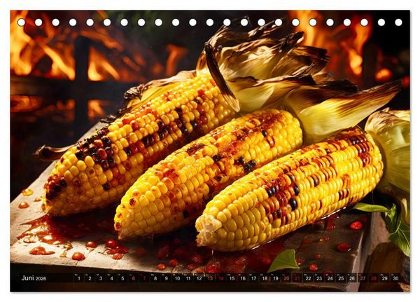 Produktbild: BBQ Feuerzauber - Grillkalender (Tischkalender 2026 DIN A5 quer), CALVENDO Monatskalender