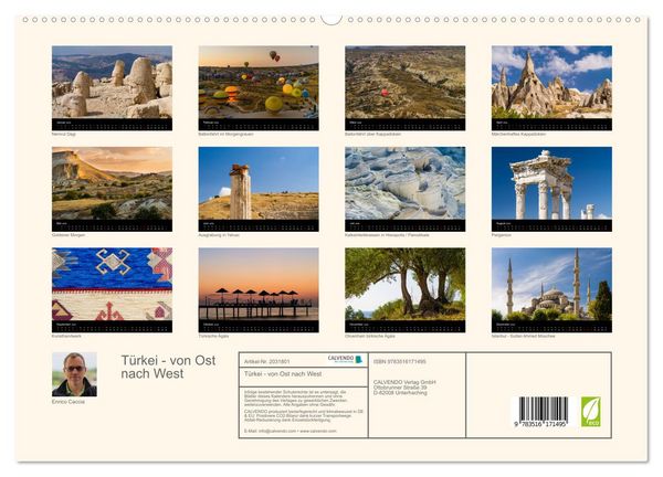 Produktbild: T&uuml;rkei - von Ost nach West (hochwertiger Premium Wandkalender 2026 DIN A2 quer), Kunstdruck in Hochglanz
