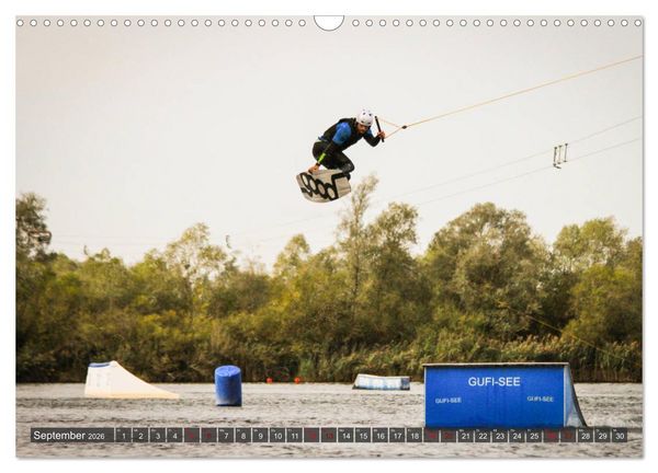 Produktbild: Wakeboarding - make water burn (Wandkalender 2026 DIN A3 quer), CALVENDO Monatskalender