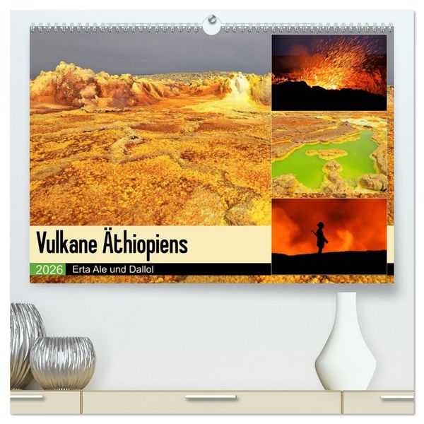 Produktbild: Vulkane &Auml;thiopiens - Erta Ale und Dallol (hochwertiger Premium Wandkalender 2026 DIN A2 quer), Kunstdruck in Hochglanz