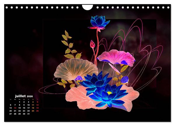 Produktbild: Images d'art Ikebana (Calendrier mural 2026 DIN A4 vertical), CALVENDO calendrier mensuel