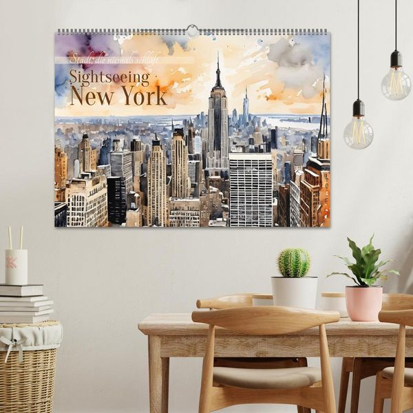 Produktbild: Sightseeing New York (Wandkalender 2026 DIN A2 quer), CALVENDO Monatskalender