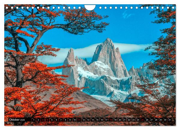 Produktbild: Patagonien und Feuerland (Wandkalender 2026 DIN A4 quer), CALVENDO Monatskalender