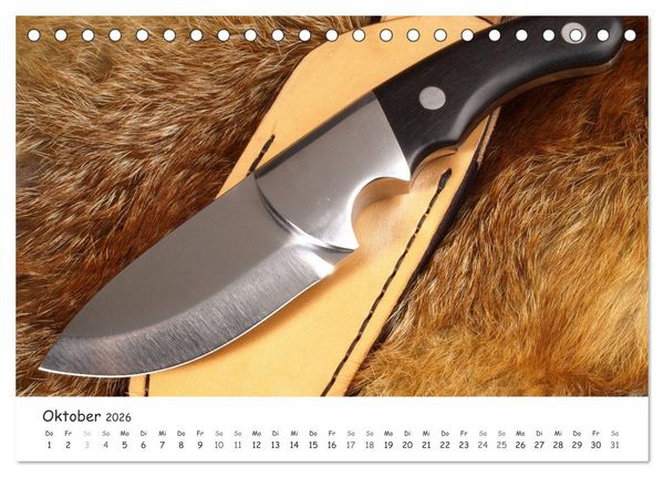 Produktbild: Handgefertigte Jagdmesser (Tischkalender 2026 DIN A5 quer), CALVENDO Monatskalender