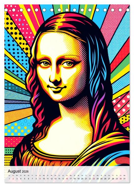 Produktbild: Pop Art - In der &Auml;ra der K&uuml;nstlichen Intelligenz (Tischkalender 2026 DIN A5 hoch), CALVENDO Monatskalender