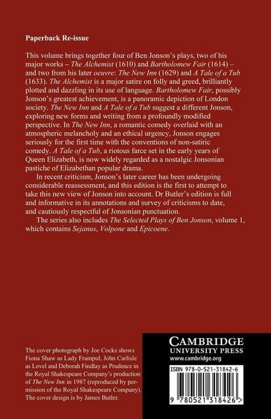Produktbild: The Selected Plays of Ben Jonson