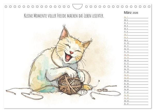 Produktbild: Kleine Schnurr-Momente f&uuml;rs Herz (Wandkalender 2026 DIN A4 quer), CALVENDO Monatskalender