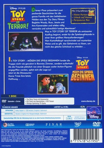 Produktbild: Toy Story of Terror/Toy Story - M&ouml;gen die Spiele beginnen