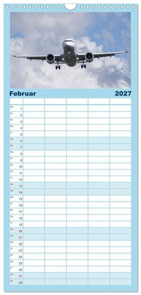 Produktbild: Familienplaner 2027 - Airbus A320 Das Brot und Butter Flugzeug mit 5 Spalten (Wandkalender, 21 x 45 cm) CALVENDO