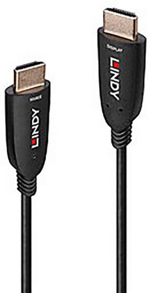 Produktbild: LINDY HDMI Anschlusskabel HDMI-A Stecker 10.00m Schwarz 38510 8K UHD HDMI-Kabel