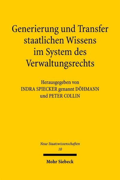 Produktbild: Generierung und Transfer staatlichen Wissens im System des Verwaltungsrechts