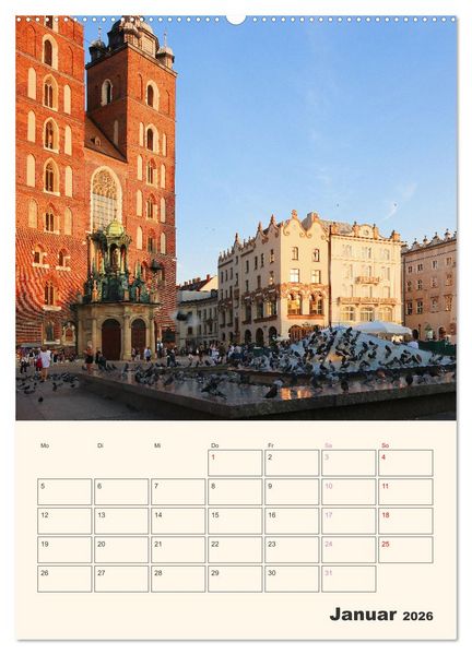 Produktbild: Wundersch&ouml;nes Krakau (hochwertiger Premium Wandkalender 2026 DIN A2 hoch), Kunstdruck in Hochglanz