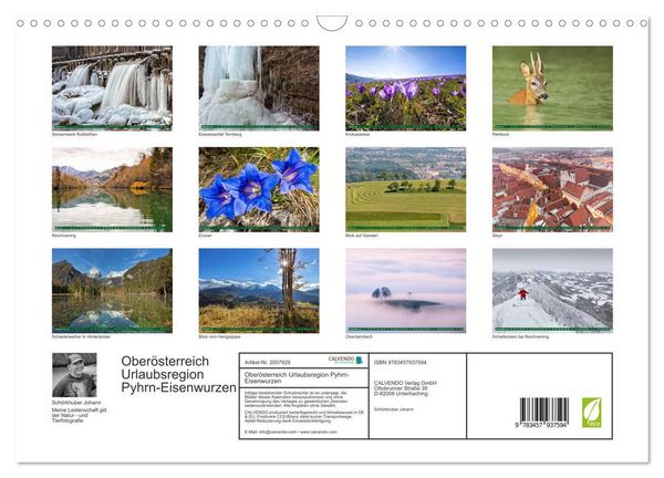 Produktbild: Ober&ouml;sterreich Urlaubsregion Pyhrn-Eisenwurzen (Wandkalender 2026 DIN A3 quer), CALVENDO Monatskalender