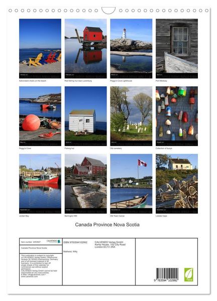 Produktbild: Canada Province Nova Scotia (Wall Calendar 2027 DIN A3 portrait), CALVENDO 12 Month Wall Calendar
