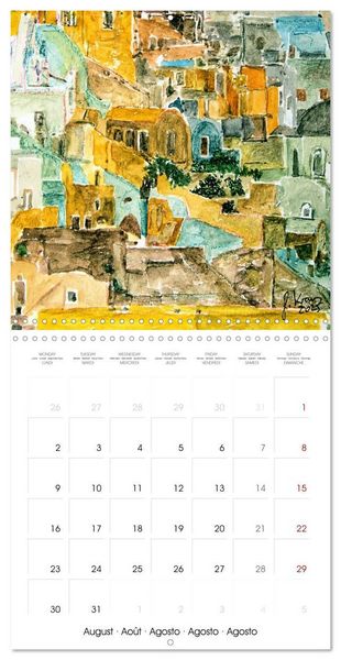Produktbild: Greek island of Santorini (Wall Calendar 2027 12 &times; 12 Inch) CALVENDO 12 Month Wall Calendar