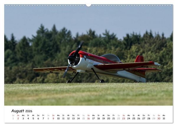 Produktbild: Tollk&uuml;hne Helden der Fliegerei - Modellflugzeuge in Aktion (hochwertiger Premium Wandkalender 2026 DIN A2 quer), Kunstdruck in Hochglanz