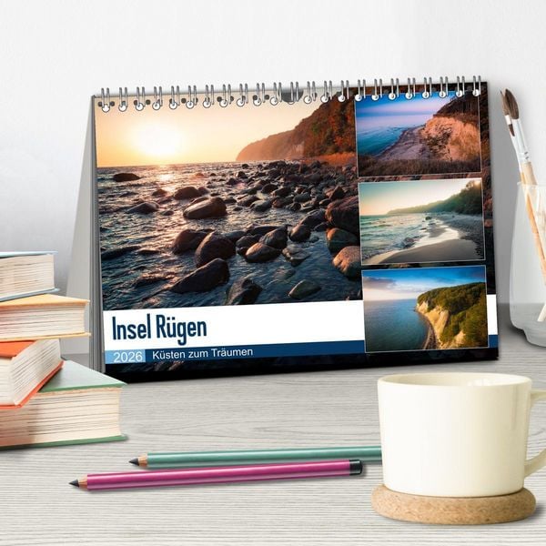 Produktbild: Insel R&uuml;gen - K&uuml;sten zum Tr&auml;umen (Tischkalender 2026 DIN A5 quer), CALVENDO Monatskalender