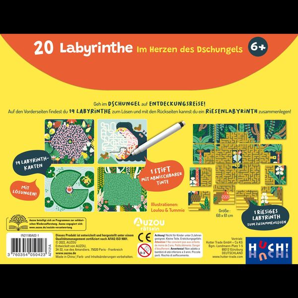 Produktbild: Auzou 20 Labyrinthe im Herzen des Dschungels