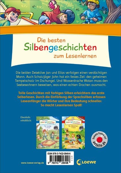 Produktbild: Die besten Silbengeschichten zum Lesenlernen f&uuml;r Jungs 1. Klasse