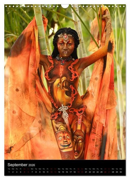 Produktbild: Equatorial Guinea Bodypainting Festival - Origins (Wall Calendar 2026 DIN A3 portrait), CALVENDO 12 Month Wall Calendar