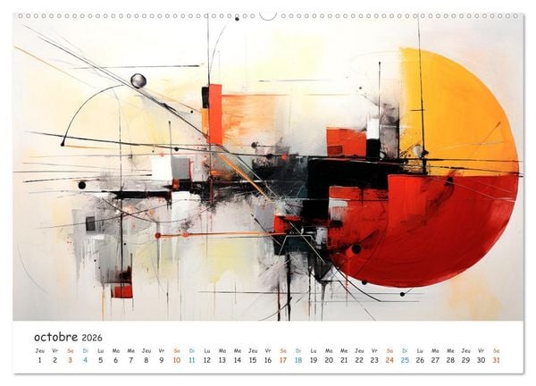 Produktbild: L'art abstrait en mouvement (Calendrier mural 2026 DIN A2 vertical) calendrier de bureau