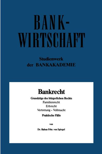 Produktbild: Bankrecht