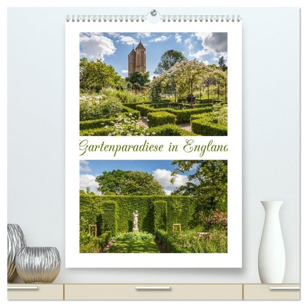 Produktbild: Gartenparadiese in England (hochwertiger Premium Wandkalender 2026 DIN A2 hoch), Kunstdruck in Hochglanz