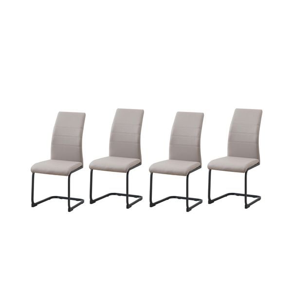 HTI-Living Schwingstuhl SallyP PU Cappuccino 4er-Set Schwingstuhl SallyP PU Cappuccino 4er-Set