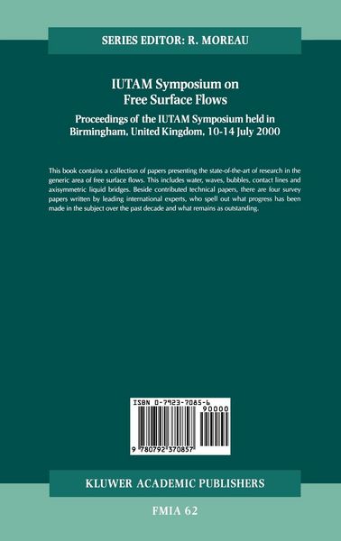 Produktbild: IUTAM Symposium on Free Surface Flows