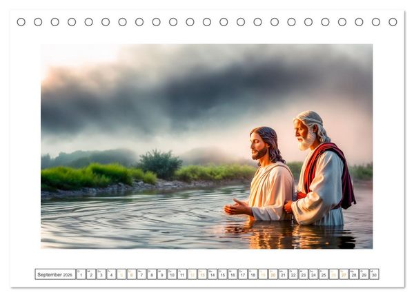 Produktbild: Durch das Jahr mit Jesus (Tischkalender 2026 DIN A5 quer), CALVENDO Monatskalender