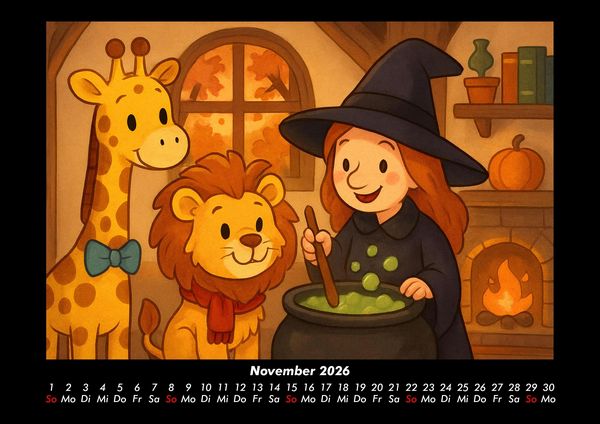 Produktbild: Nala & Buschi in m&auml;rchenhaften Welten 2026 Fotokalender DIN A3