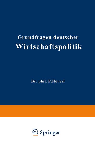 Produktbild: Grundfragen deutscher Wirtschaftspolitik