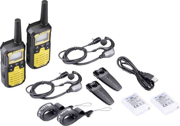 Produktbild: Midland XT50 Pro Koffer Gelb C1464.01 PMR/LPD-Handfunkger&auml;t 2er Set