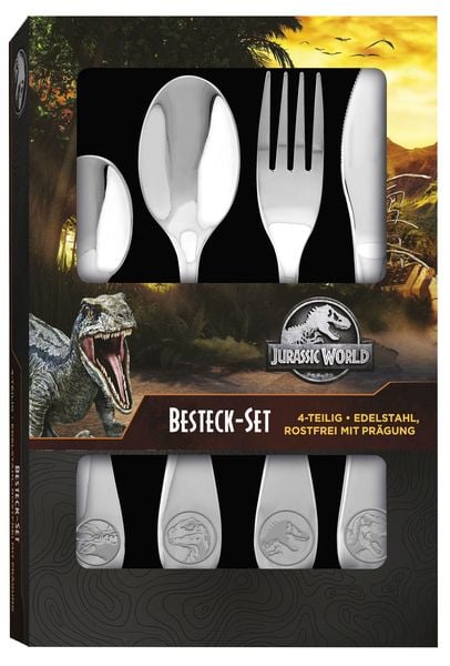 Jurassic Wold 4tlg. Edelstahl-Besteckset