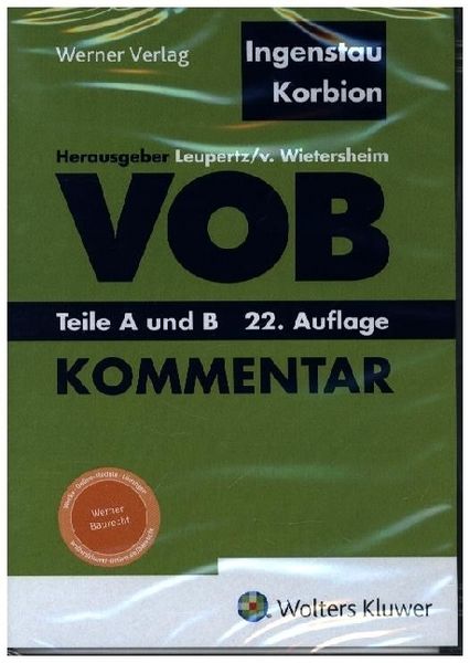Produktbild: VOB, Teile A und B, Kommentar,CD-ROM