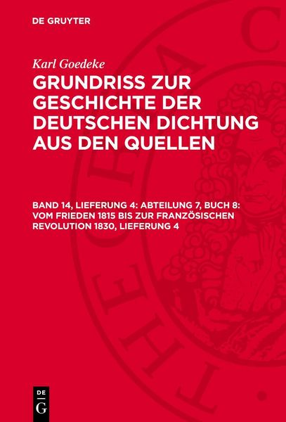 Produktbild: Abteilung 7, Buch 8: Vom Frieden 1815 bis zur franz&ouml;sischen Revolution 1830, Lieferung 4