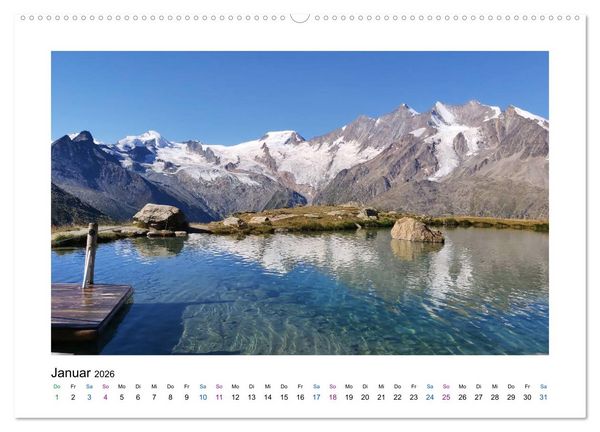 Produktbild: Perlen im Saastal Wallis Schweiz (Wandkalender 2026 DIN A2 quer), CALVENDO Monatskalender