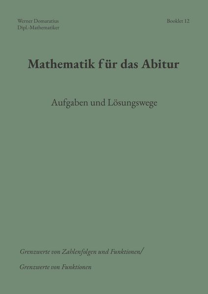 Mathematik für das Abitur, Taschenbuch von Werner Domaratius, BoD – Books on Demand, 9783695745142