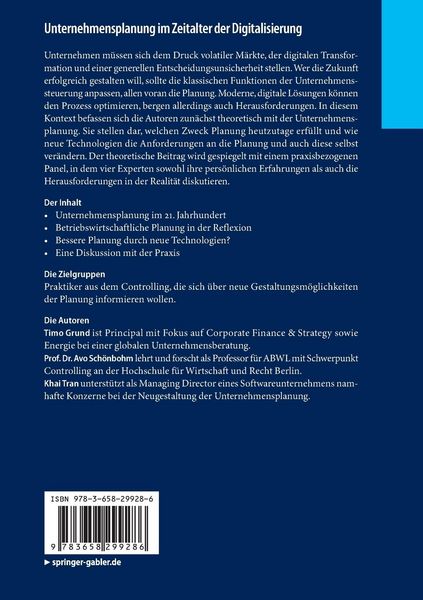 Produktbild: Unternehmensplanung im Zeitalter der Digitalisierung