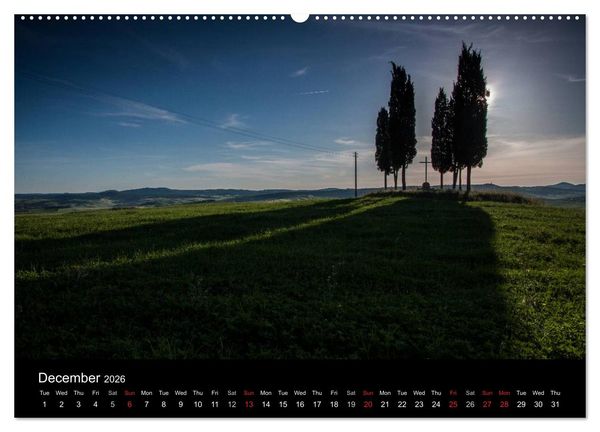 Produktbild: Tuscany Amazing Val d'Orcia (High Quality Premium Wall Calendar 2026 DIN A2 landscape),CALVENDO 12 Month Wall Calendar