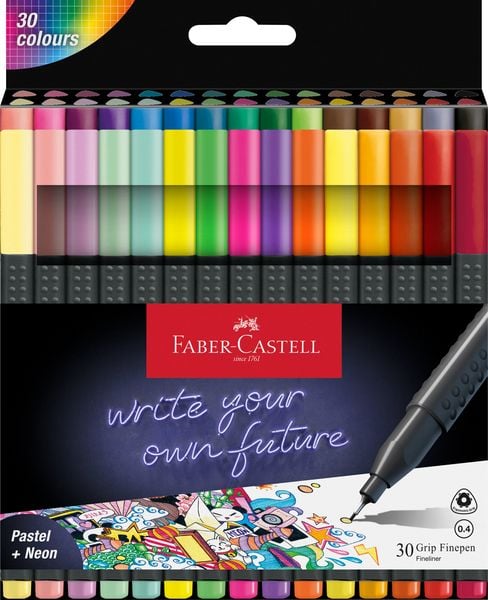 Produktbild: Faber-Castell Finepen Grip 30er Etui DE
